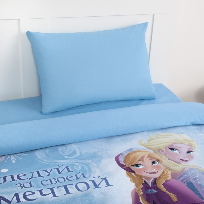 Постельное бельё 1,5 сп Постельное бельё 1,5 сп "Холодное сердце" 143х215 см, 150х214 см, 50х70 см -1 шт, 100% хлопок, поплин 125 г/м2