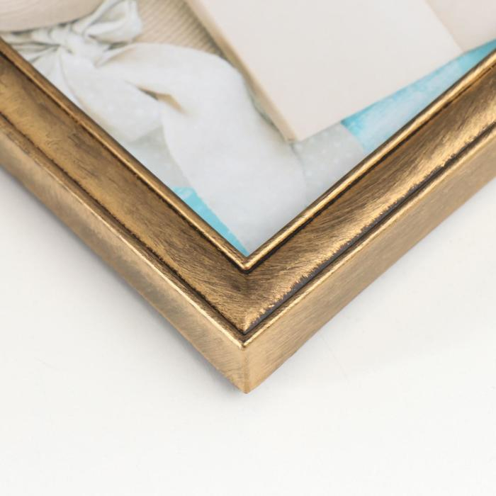 Фоторамка пластик на 5 фото 10х15 см Фоторамка пластик на 5 фото 10х15 см "Павлин на дереве" тёмное золото 32х46 см