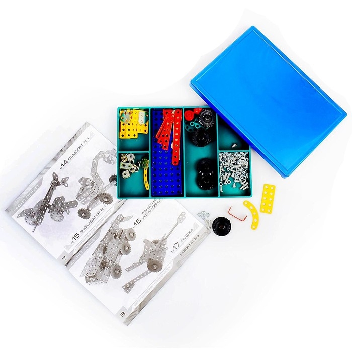 Конструктор «Юный гений №1», 179 деталей, 15 моделей, цветной Конструктор «Юный гений №1», 179 деталей, 15 моделей, цветной