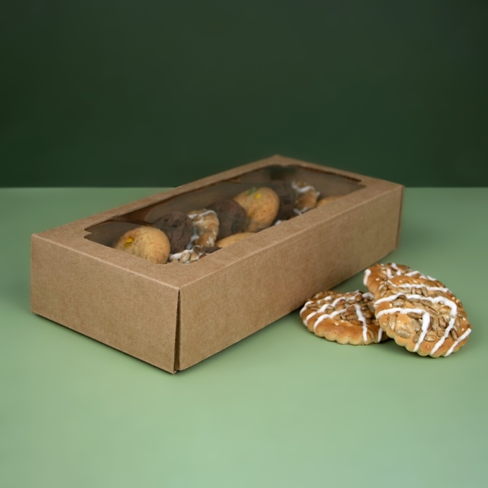 Коробка самосборная, с окном, крафт, бурая 16 х 35 х 12 см Коробка самосборная, с окном, крафт, бурая 16 х 35 х 12 см