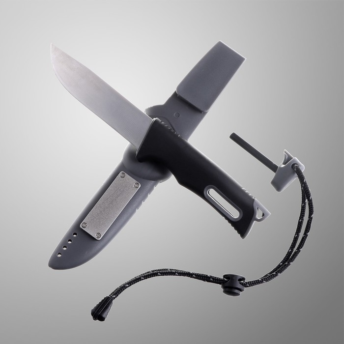 Нож тактический Нож тактический "Альфа" 21см, клинок 98мм/2,2мм, с огнивом, микс