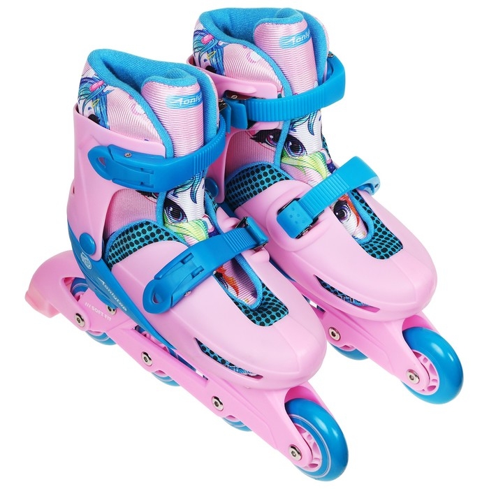 Набор: ролики раздвижные ONLYTOP, защита, р. 34-37 Набор: ролики раздвижные ONLYTOP, защита, р. 34-37