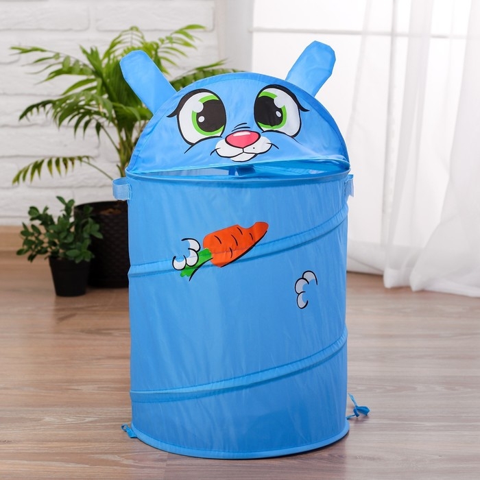 Корзина для хранения игрушек  Корзина для хранения игрушек "Зайка" с ручками, 37,5 х 37,5 х 55 см