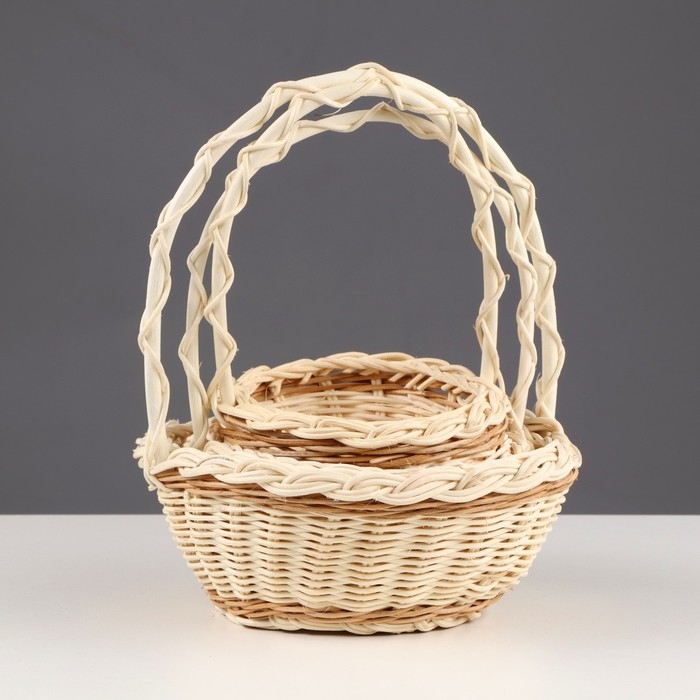 Набор корзин, 3-х, 9×21, 15×19, 12×16 см, ротанг, микс Набор корзин, 3-х, 9×21, 15×19, 12×16 см, ротанг, микс