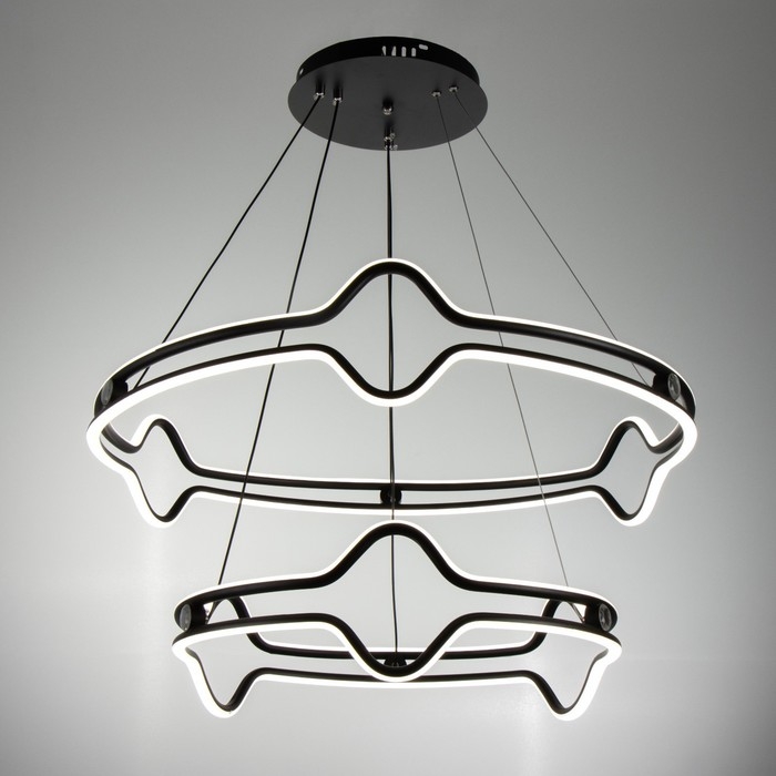 Светильник Светильник "Холтерина" LED 320Вт 3000-6000К черный 70х70х15см BayerLux