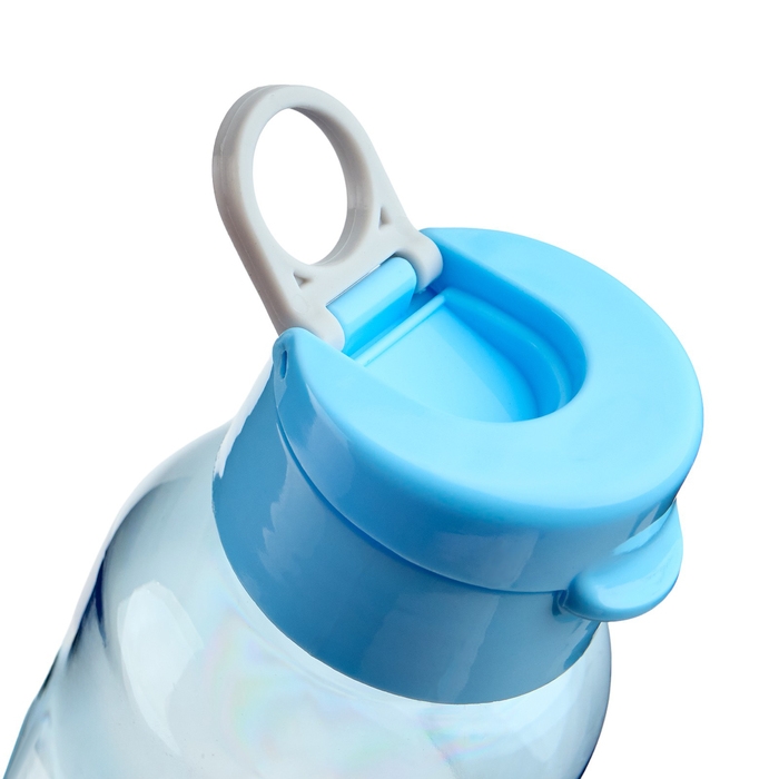 Бутылка для воды спортивная, 650 мл,  Бутылка для воды спортивная, 650 мл, "Флорес", 4.7 х 22 х 7 см, голубая