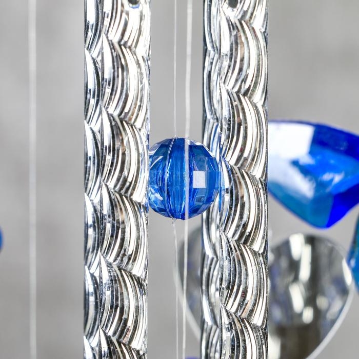 Музыка ветра пластик Музыка ветра пластик "Бабочки и сердечко-зеркало" 4 трубки 11 элементов 75 см