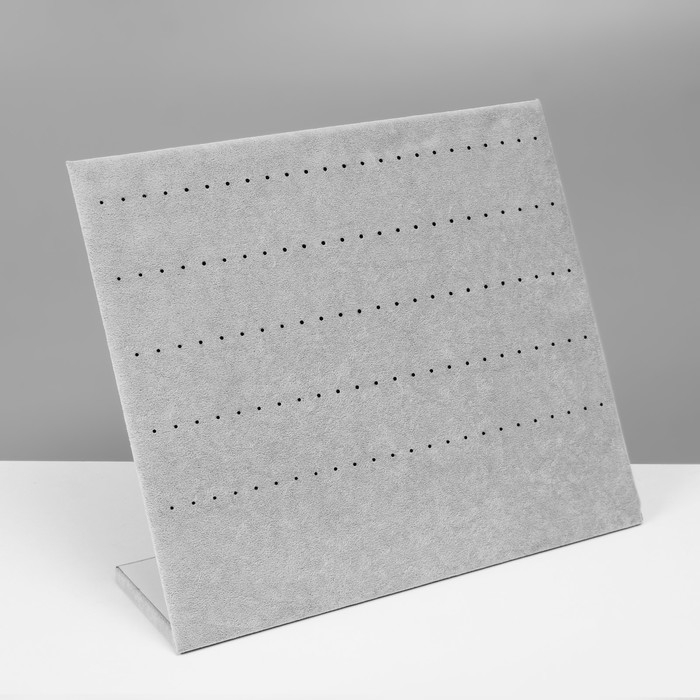 Подставка под серьги 60 пар, 5 рядов, 33×10×30 см, цвет серый Подставка под серьги 60 пар, 5 рядов, 33×10×30 см, цвет серый