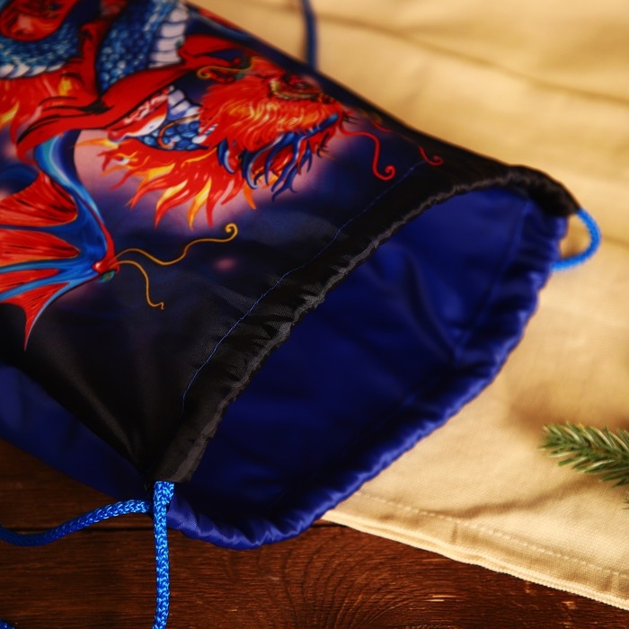 Мешок на шнурке, цвет синий/разноцветный Мешок на шнурке, цвет синий/разноцветный