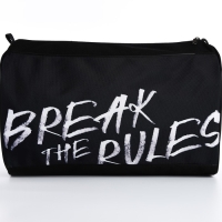 Сумка спорт "Break the rules", 40*24*21, отд на молнии, черный