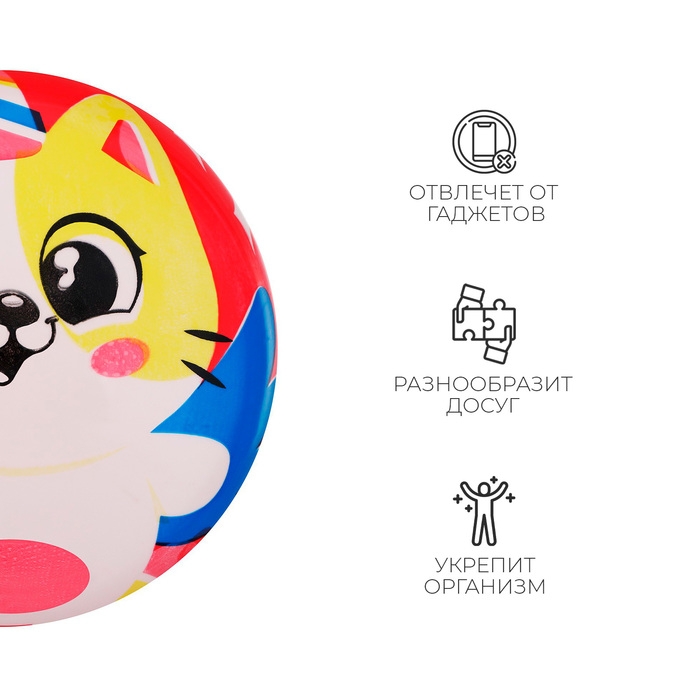 Мяч детский ZABIAKA «Котик», d=22 см Мяч детский ZABIAKA «Котик», d=22 см