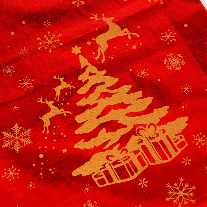 Подарочный мешок Деда Мороза «Елка с подарками», красный, 60 х 40см