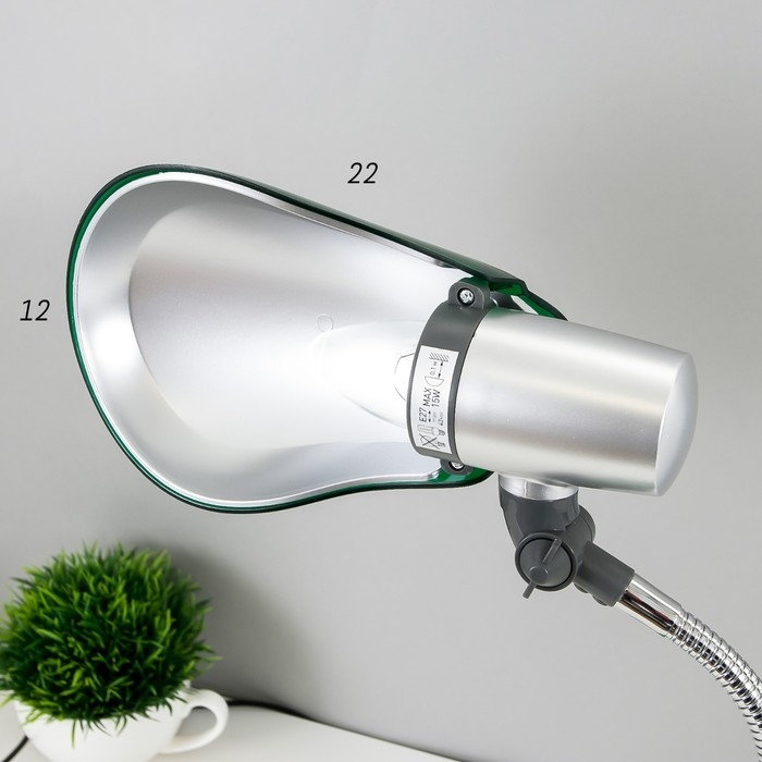 Настольная лампа NE-301-E27-15W-GR, E27 15Вт, цвет зеленый