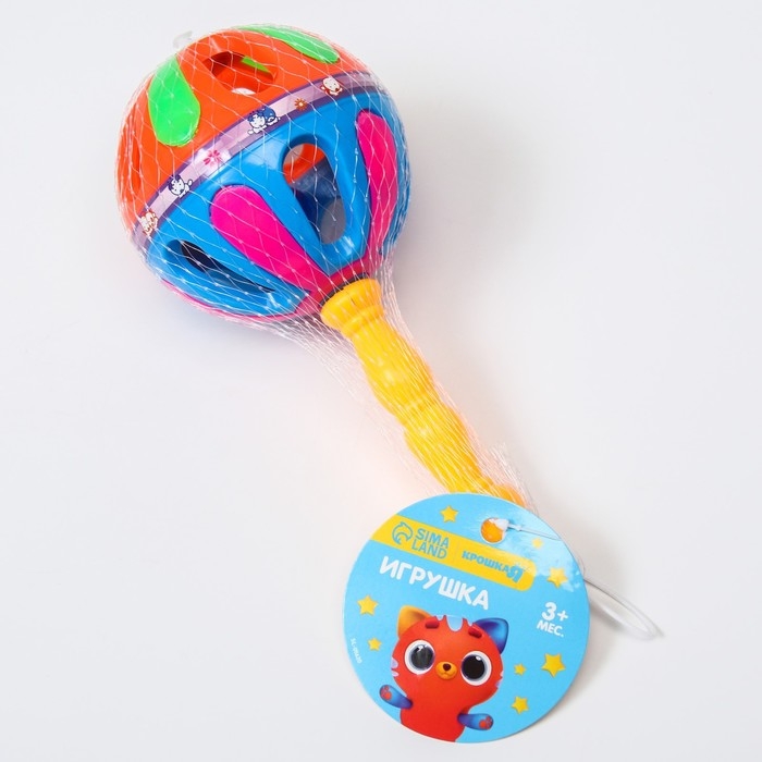 Погремушка «Яркий маракас», 20,5 см, цвет МИКС, Крошка Я Погремушка «Яркий маракас», 20,5 см, цвет МИКС, Крошка Я