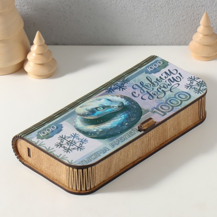 Новогодняя шкатулка  Новогодняя шкатулка "Тысяча" 17х8,5х3,5 см