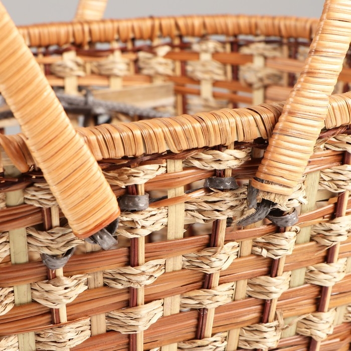 Корзина плетеная  Корзина плетеная "Пикник", без крышки, 40х29х24/43 см