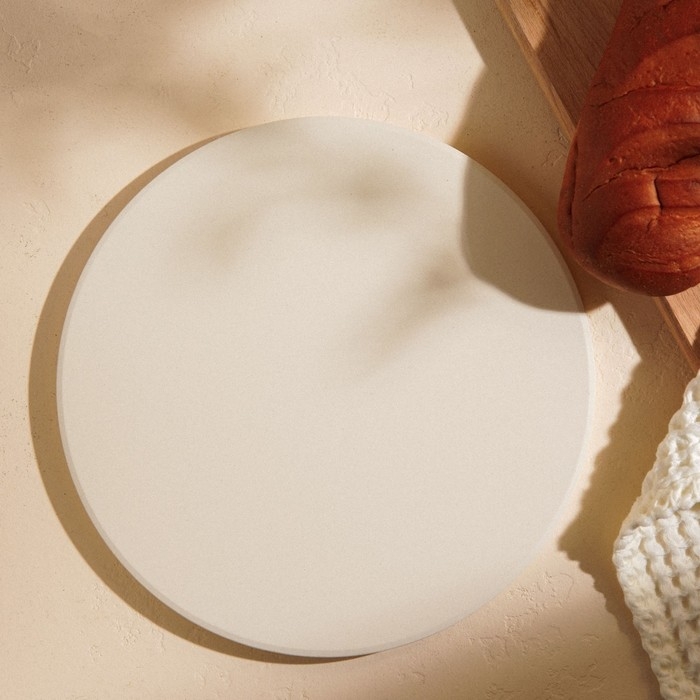 Пекарский камень SL Home «Вомеро», d=30 см, толщина 1,5 см, цвет бежевый Пекарский камень SL Home «Вомеро», d=30 см, толщина 1,5 см, цвет бежевый