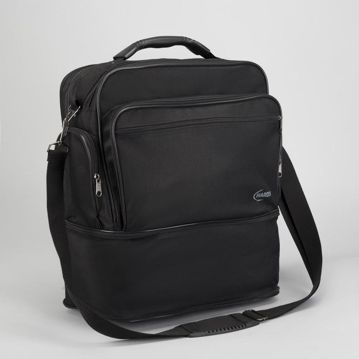 Сумка мужская на молниях Luris, длинный ремень, цвет чёрный Сумка мужская на молниях Luris, длинный ремень, цвет чёрный