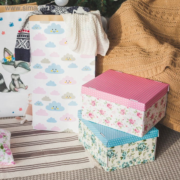 Коробка подарочная складная, упаковка, «Воспоминания о чудесном», 31 х 25.5 х 16 см