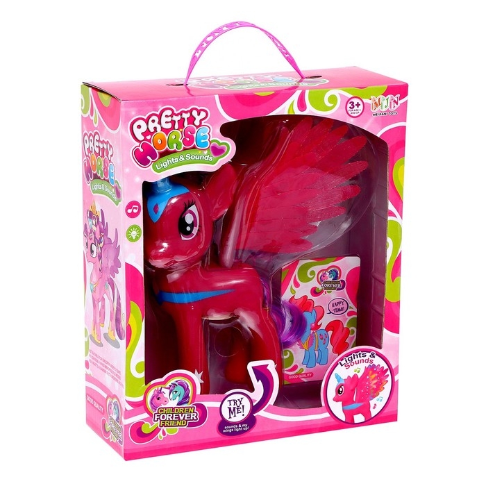 Пони «Красотка» с крыльями, звук, свет, МИКС Пони «Красотка» с крыльями, звук, свет, МИКС