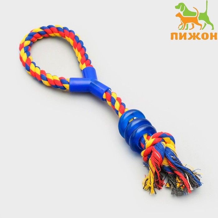 Игрушка тренировочная канатная Игрушка тренировочная канатная "Спираль", до 140 г, до 40 см, микс цветов