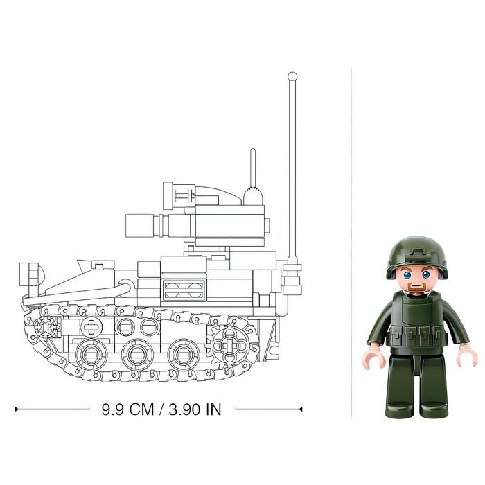 Конструктор Модельки «Танк», 2 варианта сборки, 245 деталей Конструктор Модельки «Танк», 2 варианта сборки, 245 деталей