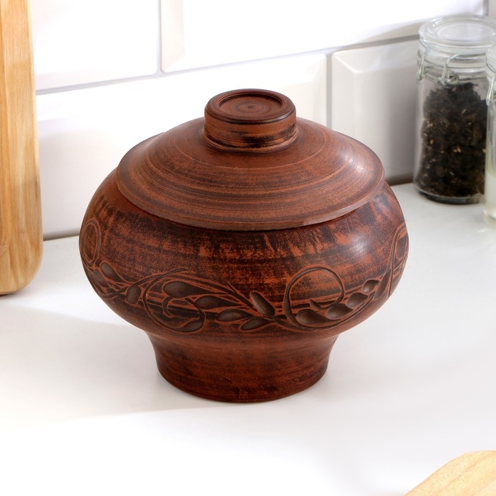 Горшок для жаркого №2  Горшок для жаркого №2 "Вьюнок", 0,6 л, 14 х 14 х 14 см