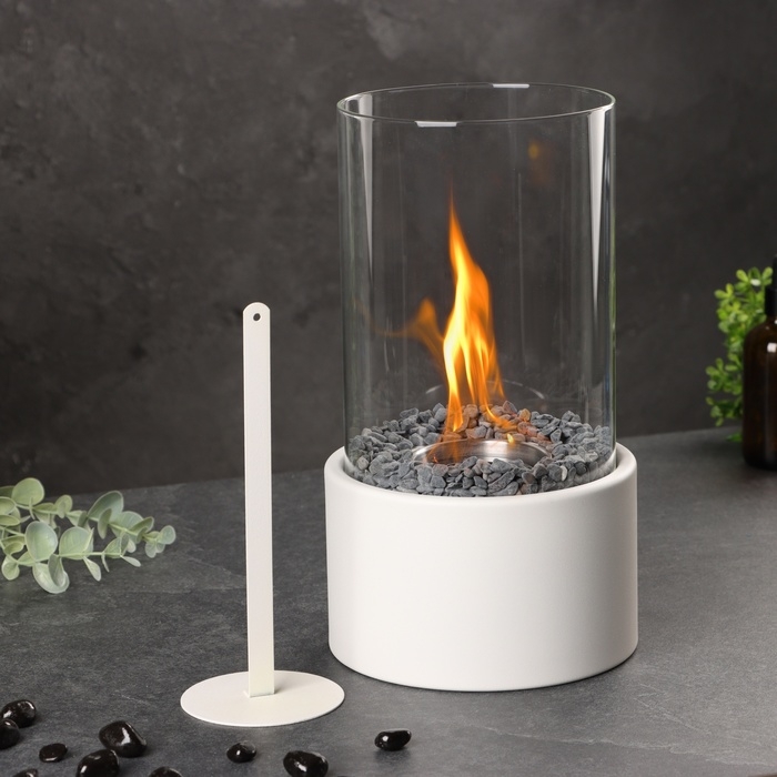 Биокамин настольный 14х30см, белый Биокамин настольный 14х30см, белый
