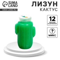 Лизун - слайм «Кактус», цвета МИКС