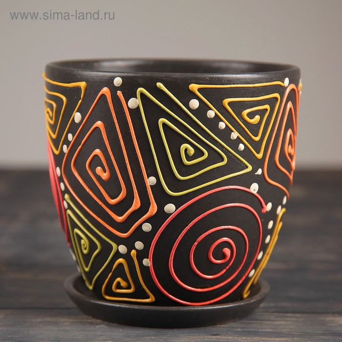 Горшок цветочный  Горшок цветочный "Радуга" № 3 Высокий овал, 1,5 л