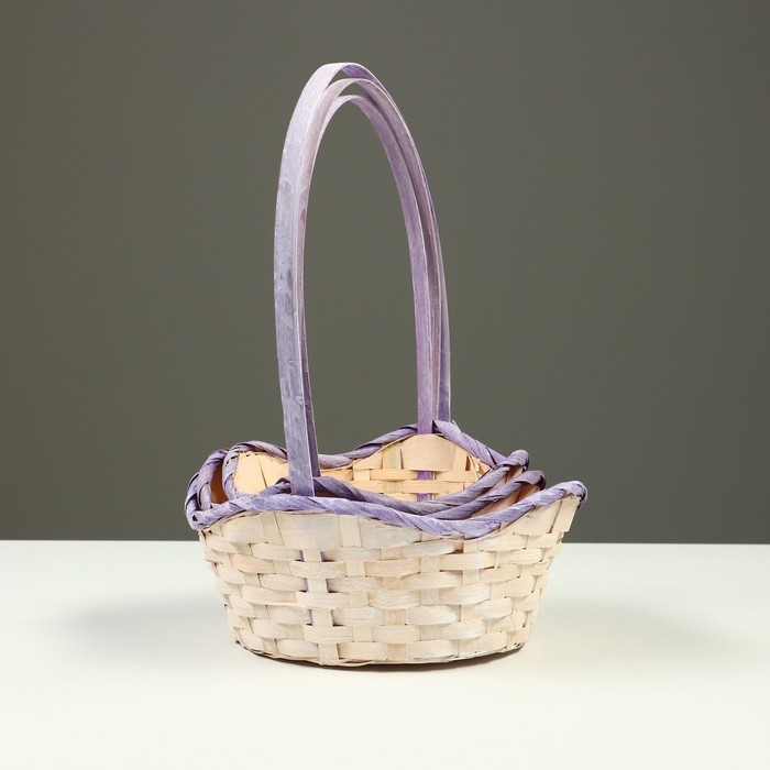 Набор корзин плетеных (бамбук),19xH7,5X9,5x31см,22x9x11x34,24x9x11см,5x35см, 3 шт, сиреневая 1008804 Набор корзин плетеных (бамбук),19xH7,5X9,5x31см,22x9x11x34,24x9x11см,5x35см, 3 шт, сиреневая 1008804