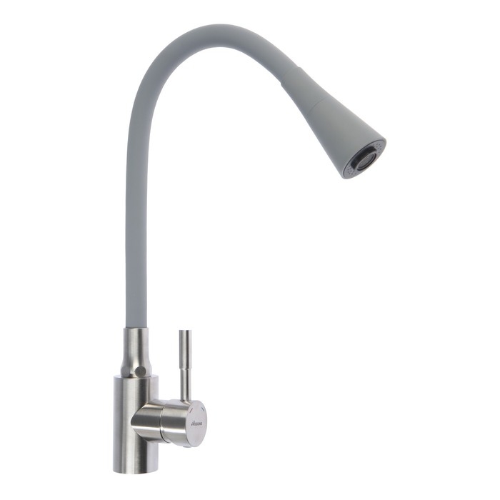 Смеситель для кухни Accoona A9890T-3, однорычажный, гибкий излив, 2 режима, серый Смеситель для кухни Accoona A9890T-3, однорычажный, гибкий излив, 2 режима, серый