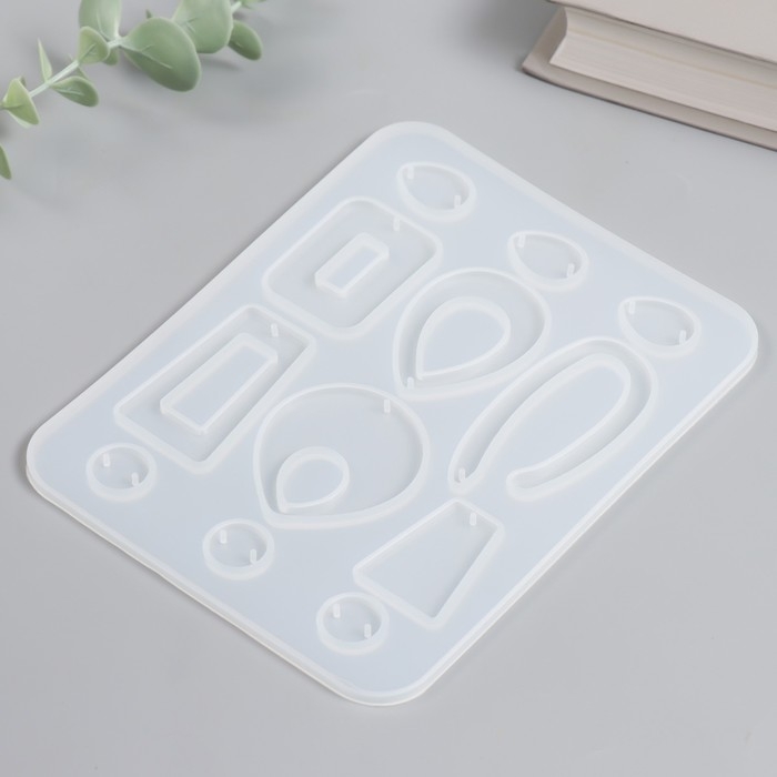 Молд силикон Молд силикон "Серьги - геометрия" 12 предметов 12х15,5 см