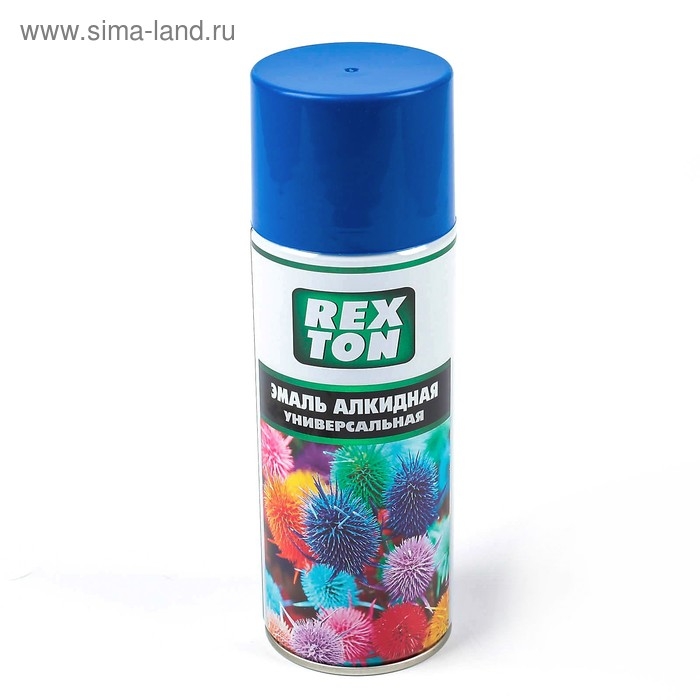 Эмаль алкидная универсальная REXTON, синяя, аэрозоль, 520 мл Эмаль алкидная универсальная REXTON, синяя, аэрозоль, 520 мл
