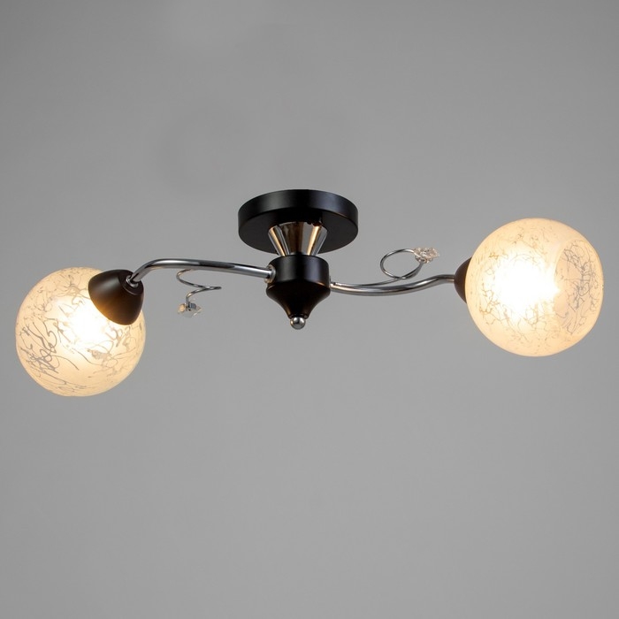 Люстра Люстра "Авиталь" 2хЕ27 40Вт чёрно-хромовый 53х20х23 см BayerLux