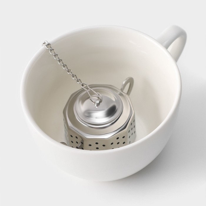 Ситечко для чая из нержавеющей стали Magistro «Чайник Vent», цвет серебристый Ситечко для чая из нержавеющей стали Magistro «Чайник Vent», цвет серебристый