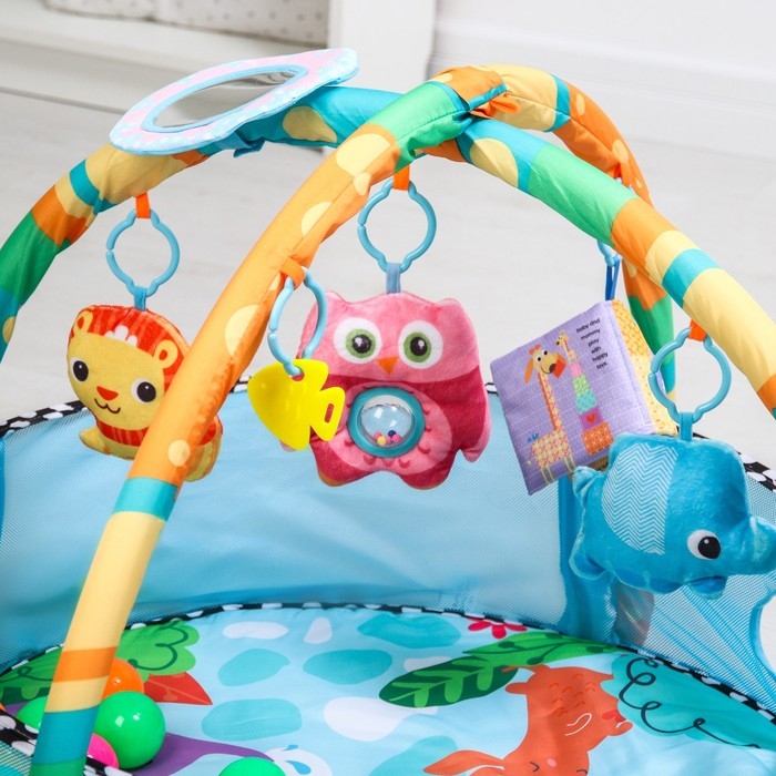 Развивающий коврик с дугами «Совушка», бортик, 77х76 см. Развивающий коврик с дугами «Совушка», бортик, 77х76 см.