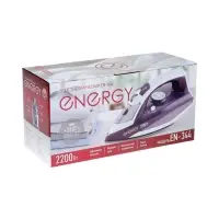 Утюг ENERGY EN-344, 2200 Вт, тефлоновое покрытие, 350 мл, подача пара до 25 г/мин, фиолетовый