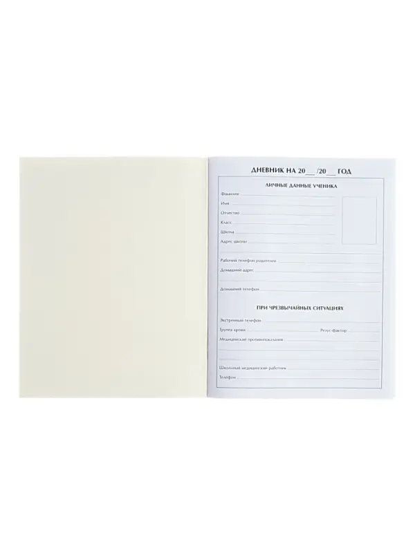 Дневник школьный для 1-11 классов, &laquo;Голубой нежный однотонный&raquo;, мягкая обложка, 40 листов