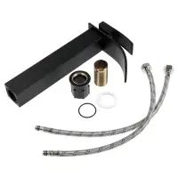 Смеситель для раковины ZEIN Z3771, однорычажный, высота излива 23 см, черный