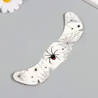 Переводная тату на тело чёрная «Веснушки. Паучки на паутине», 16×5 см