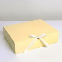 Коробка подарочная складная, упаковка, «Желтая», 31 х 24.5 х 8 см