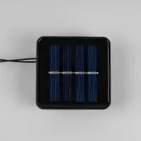 Гирлянда &laquo;Нить&raquo;, 2.7 м, с насадками &laquo;Лампы&raquo;, уличная, IP44, 10 LED, 8 режимов, солнечная батарея, тёмная нить, свечение тёплое белое