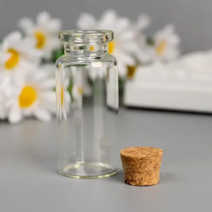 Декор для творчества стекло  Декор для творчества стекло "Бутылочка с пробкой" 5х2х2 см