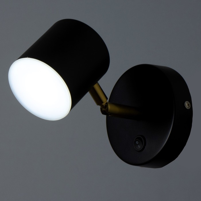 Бра "Алонсо" LED 5Вт черно-золотой 10х7,5 см