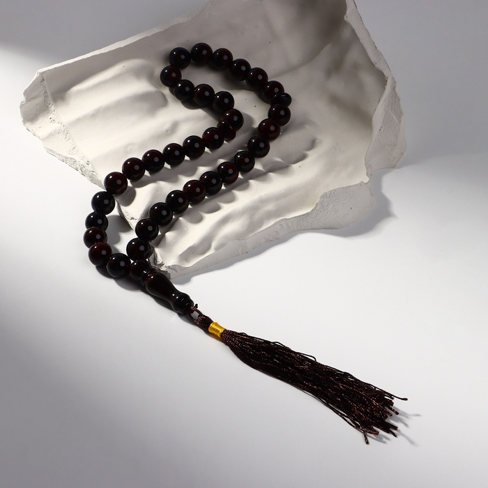 Чётки мусульманские шар №10 «Гранат», 33 бусины через перемычку Чётки мусульманские шар №10 «Гранат», 33 бусины через перемычку