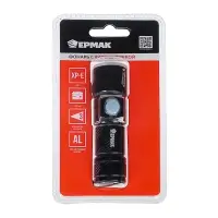 Фонарь ручной тм ЕРМАК,XPE,1200мАч,2,5х2,5х9,5см,3 режима,алюминиевый,с USB штекером,фокусировка