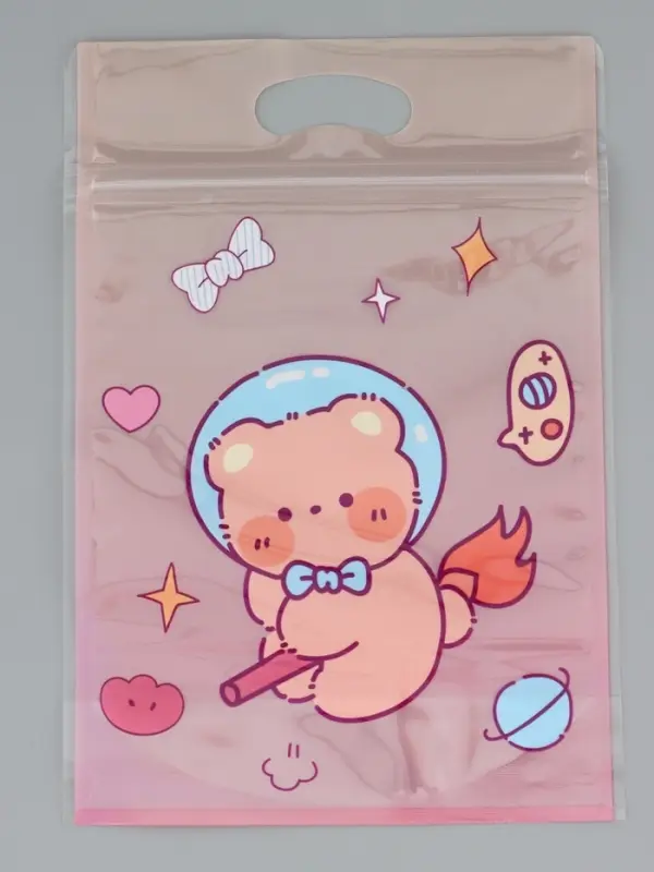 Пакет подарочный, с zip-lock застежкой, "Космическая история", 15х23 &plusmn; 1см МИКС