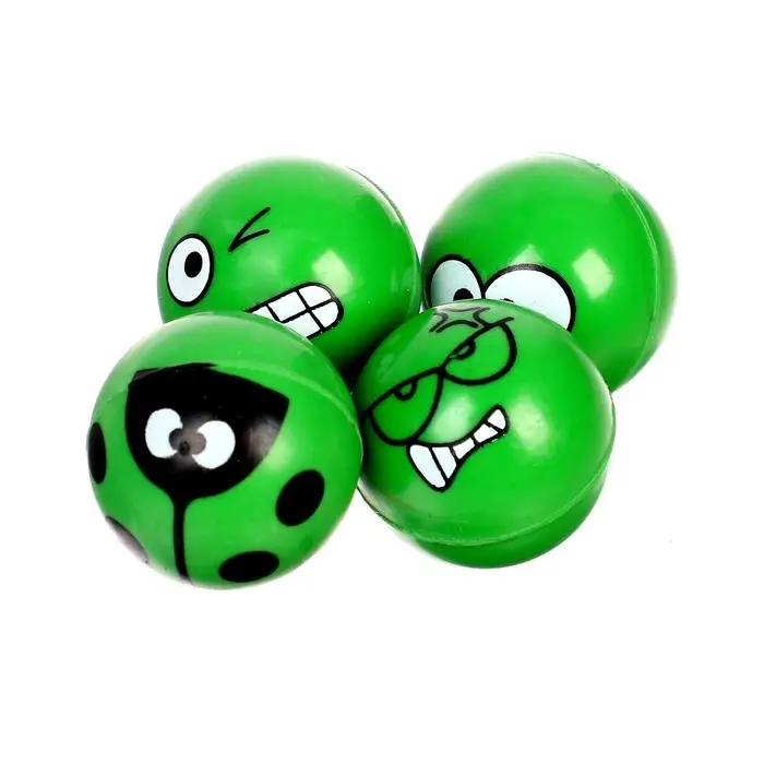 Мяч каучуковый «Смайлики», 2,7 см, цвета МИКС Мяч каучуковый «Смайлики», 2,7 см, цвета МИКС
