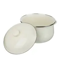 Кастрюля эмалированная VETTA Айвори, 22см, 3,6л, индукция